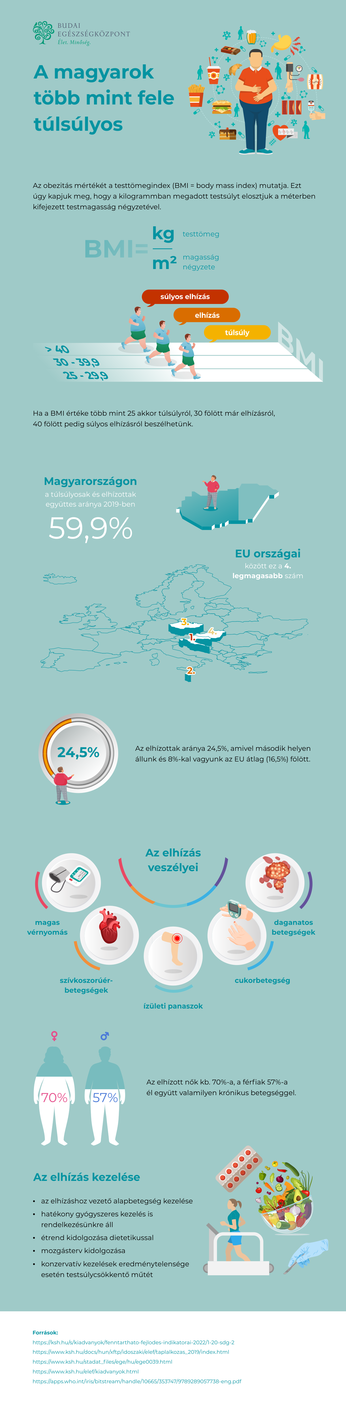 A magyarok több mint fele túlsúlyos - infografika