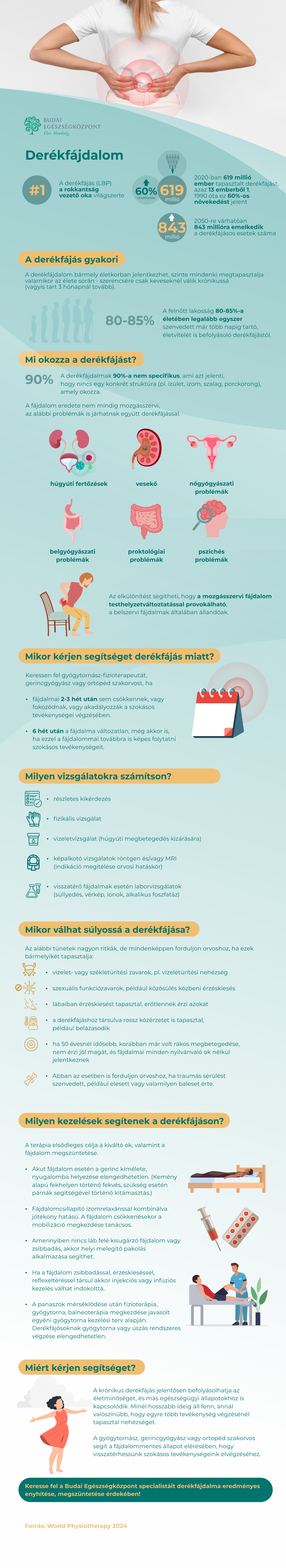 Derékfájdalom infografika