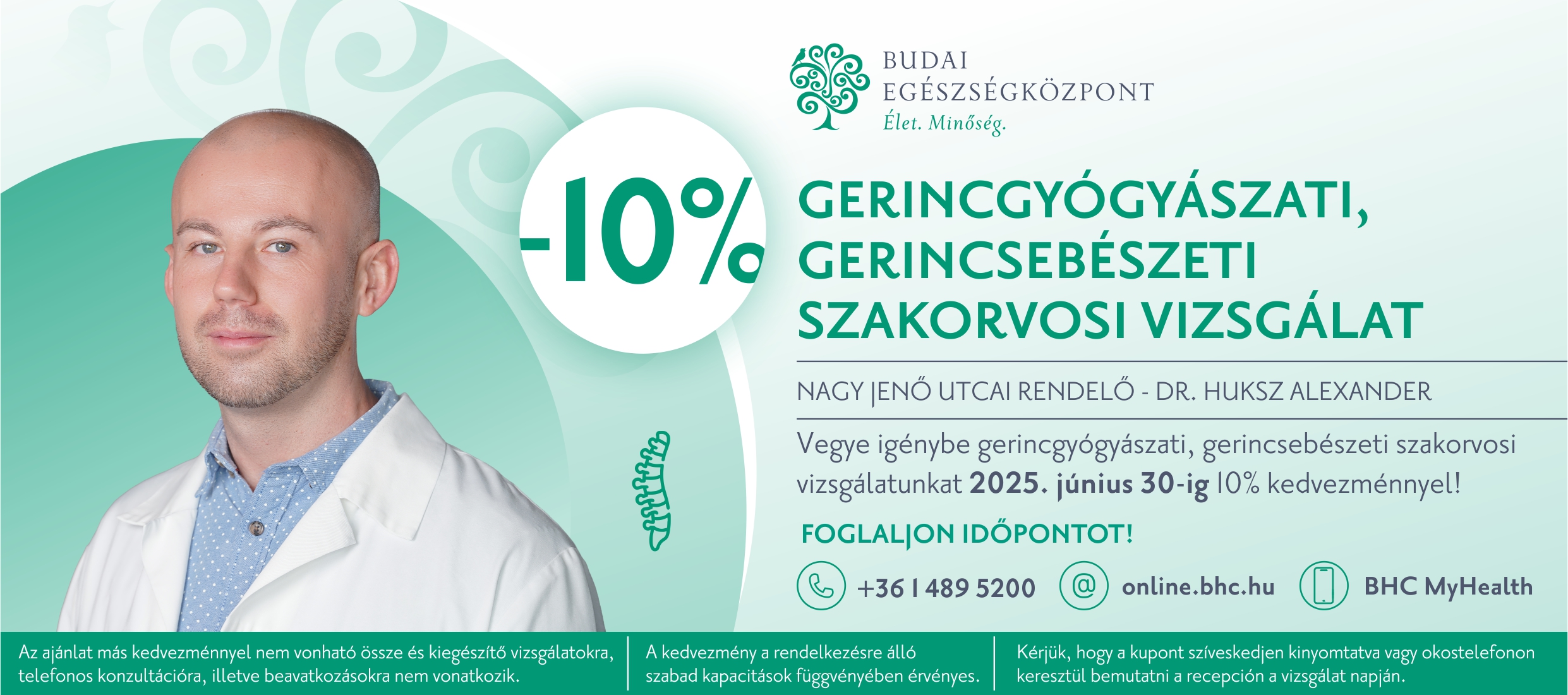 Kedvezményes gerincgyógyászati vizsgálat - Budai Egészségközpont