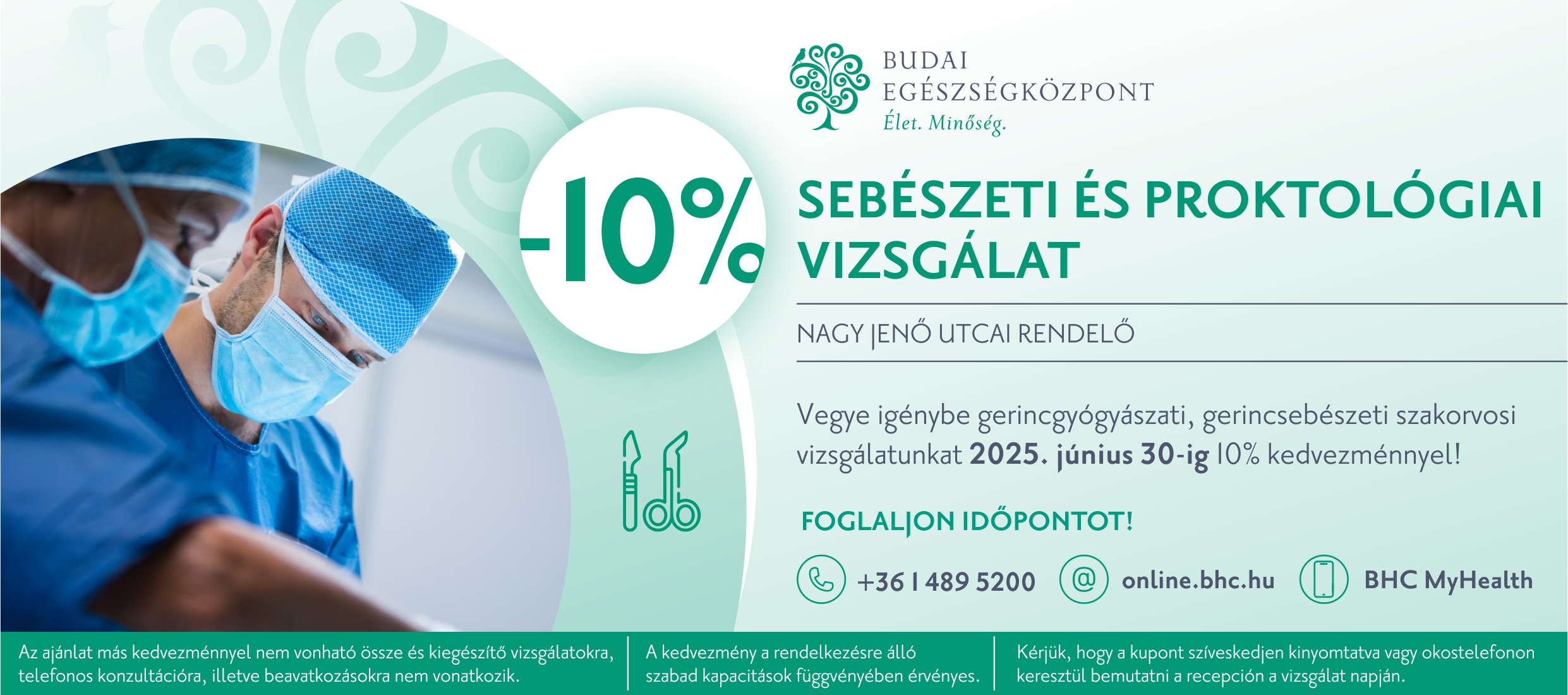 Kedvezményes sebészeti vizsgálat - Budai Egészségközpont